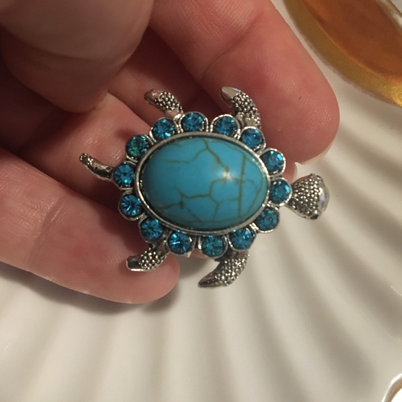South Sea Turtle W/Rhinestones Turtle Ring - Picture 2 of 5